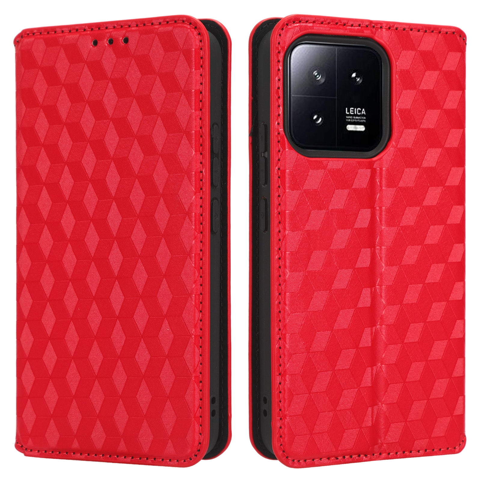 For Xiaomi 13 Pro 5G Rhombus Pattern Imprinted PU Leather Flip Phone Wallet Cover Magnetic Auto-absorbed Stand Shockproof Phone Case For Xiaomi 13 Pro 5G Rhombus Pattern Imprinted PU Leather Flip Phone Wallet Cover Magnetic Auto-absorbed Stand Shockproof Phone Case